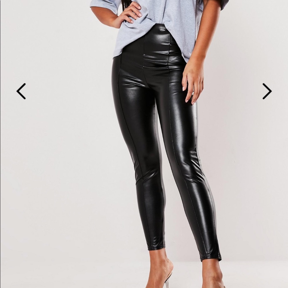 Faux leather leggings
